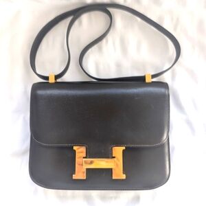Hermes Constance Vintage Leather Shoulder Bag